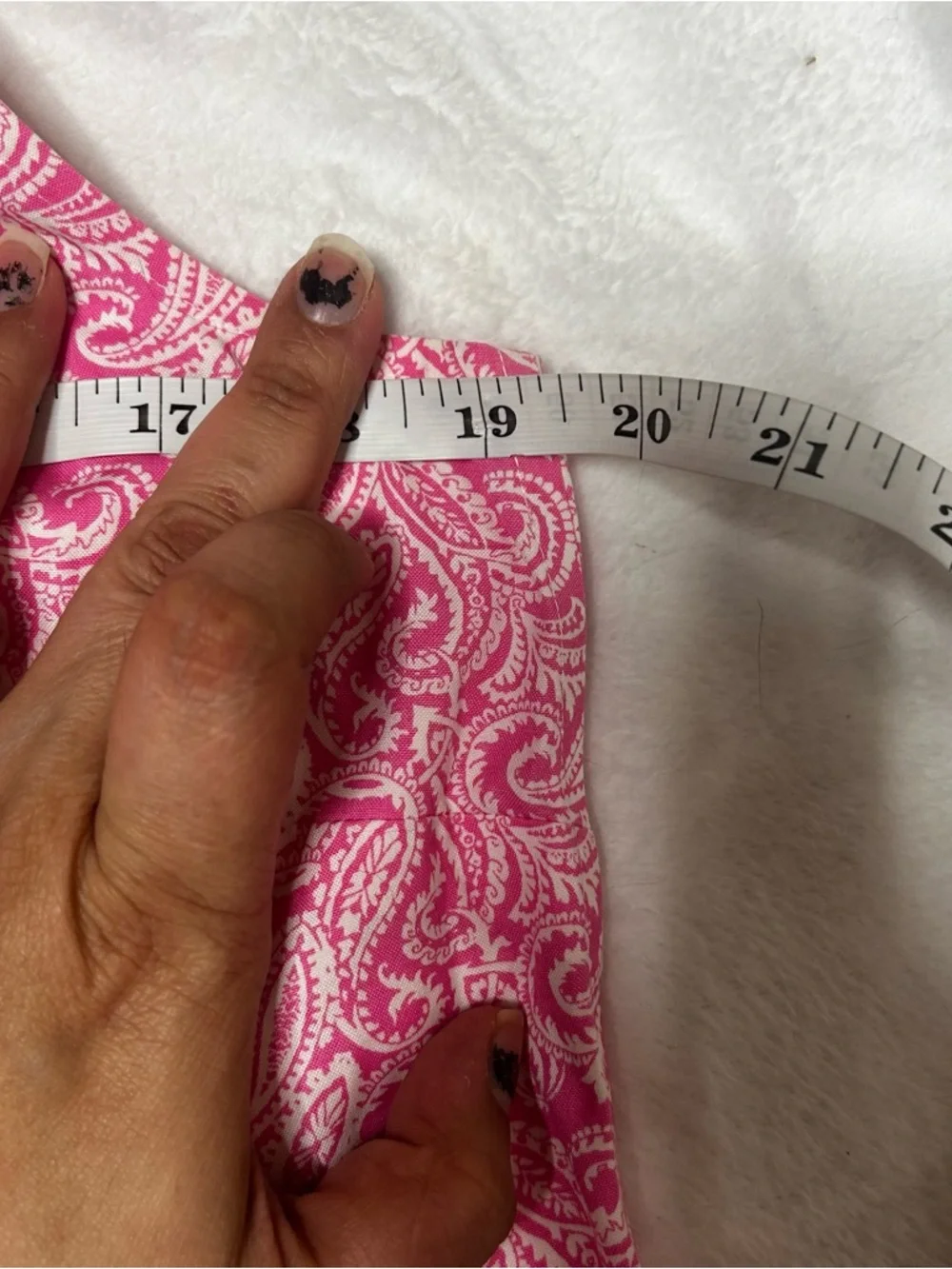 L.L. Bean Pink Paisley Sleeveless Button-Down Shirt - Picture 7 of 9